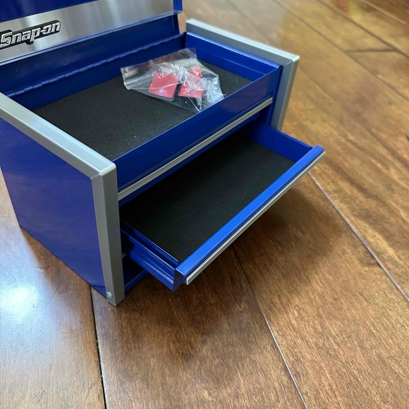 NWT Snap-on Ford Blue 3 Drawer Miniature Toolbox Size 8.5x4.5x4.5 - Picture 6 of 11